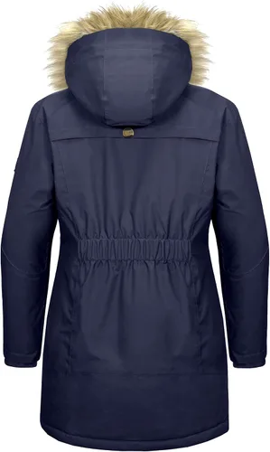 Miniatura 2 de Little Donkey Andy Chaqueta de esquí con capucha impermeable y aislante para mujer, chaqueta larga de montaña