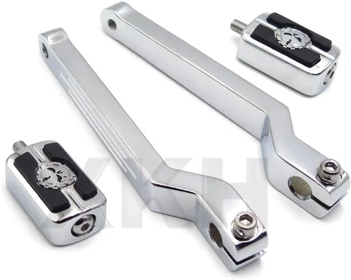 Miniatura 2 de XKH - Palanca de cambio de talón/dedo del pie con palanca de cambios con reposapiés de palanca de cambios compatibles con Harley Davidson