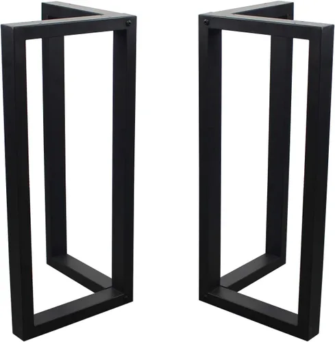 Miniatura 36 de MBQQ Patas para muebles de 15.7" de altura 17.7" de ancho, tubo cuadrado rústico decorativo, patas de mesa de metal resistente, patas de escritorio