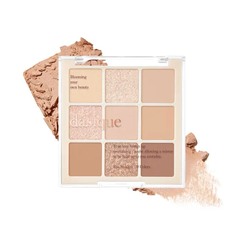 Miniatura 16 de dasique - Paleta de sombras #01 Sugar Brownie, libre de crueldad, 9 tonos combinables en acabados mate suave y brillante con hermosas perlas