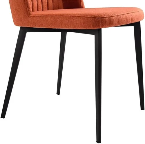 Miniatura 9 de Armen Living Silla de comedor Maine, tapicería de tela naranja, altura del asiento de 18.5 pulgadas