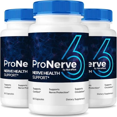 NutraRize (3 unidades) ProNerve6 Neuropatía, ProNerve 6 suplemento de apoyo nervioso, 6 cápsulas Pro Nerve, Reseñas de pastillas ProNerve6 (180