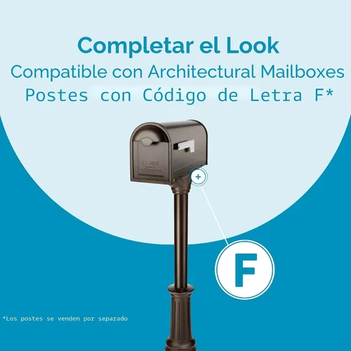 Miniatura 4 de Architectural Mailboxes 8830RZ-10 Buzón de montaje en poste Winston, bronce frotado