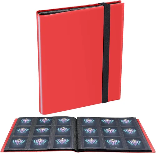 Miniatura 9 de Carpeta de Tarjetas, Carpeta de Colección de Tarjetas de 9 Bolsillos Mejorada para Tarjetas, Álbum con Soporte para 360 Tarjetas para Yugioh, MTG