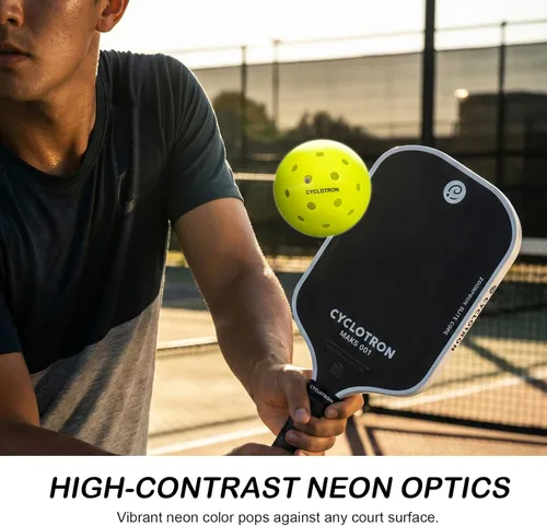Miniatura 4 de cyclotron P-40 Outdoor Pickleball Balls – USAPA Approved Pickleballs, 40-Hole Precision Design, High Visibility, Durable Seamless HDPE Construction