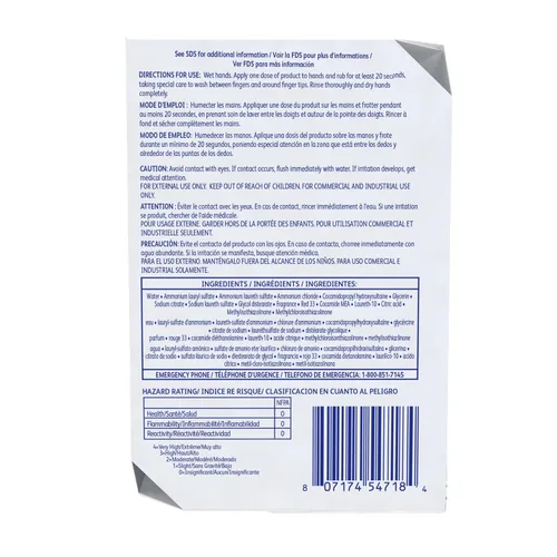 Miniatura 3 de Diversey 05487. Jabón de manos locionizado Soft Care, Recambio de cartucho BIB rosa perlado hidratante para dispensador Elite, aroma floral, 33.8 fl