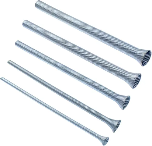 Juego de 5 dobladores de tubos de resorte de 1/4 pulgadas, 3/8 pulgadas, 1/2 pulgadas, 5/8 pulgadas y 3/4 pulgadas para cobre, aluminio y acero de 5