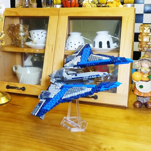 Miniatura 6 de Soporte de exhibición para LEGO 75393 9493 75273 75301 75102 75218 X-wing Starfighter, 75347 TIE Bomber, 75316 Mandalorian Starfighter Kit, pantalla