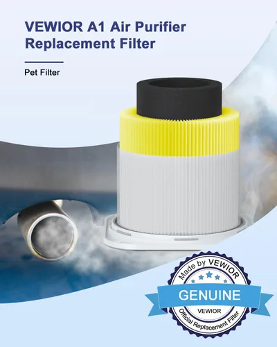 Miniatura 2 de VEWIOR Filtro de repuesto para purificador de aire oficial A1 A1W H13, compatible con VEWIOR HQSC-50 HQKJ-80 A1 A1W purificador de aire Filtro