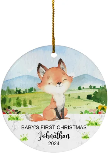 Miniatura 9 de FLOCHIL Adorno personalizado para la primera Navidad del bebé 2024 para niña, adorno personalizado de primera Navidad para bebés 2024 con nombre