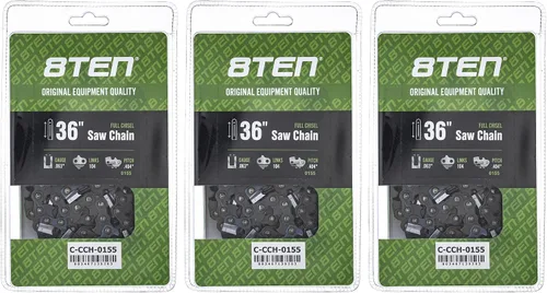 Miniatura 145 de 8TEN Cadena de motosierra semi cincel de 6 pulgadas .050 1/4 42 DL para Worx WG320 Black & Decker LLP120 (paquete de 3)