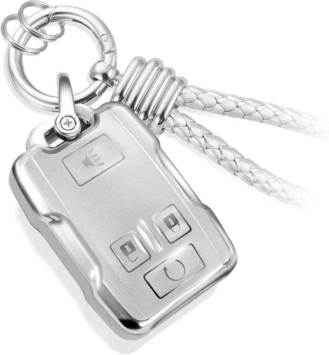 Miniatura 20 de Funda para Llavero Mercedes con Llavero de Cuerda Trenzada de Metal, Funda de Llave Suave Mejorada para Carcasa de Llavero Remoto Inteligente Sin