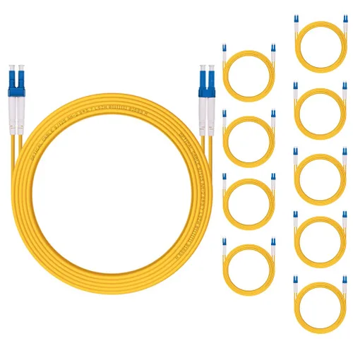 Miniatura 13 de Cable de conexión de fibra OM3 LC a LC de 0.7 ft, puente de fibra multimodo de 10 GB, LC-LC UPC dúplex MMF 50/125um, LSZH, para transceptor SFP