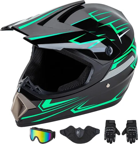 Miniatura 8 de CARTMAN Adult Full Face Motorcycle Helmet, DOT Approved Dirt Bike Helmet, Matte Black and Red for Offroad, ATV, and Motocross
