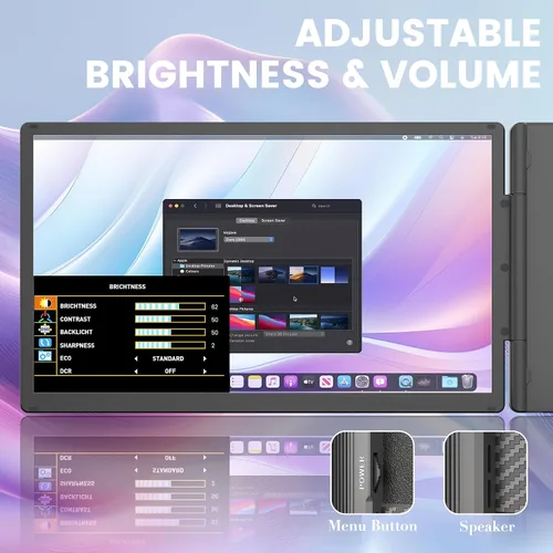 Miniatura 8 de KEFEYA Extensión de Pantalla para Laptop de 15.6", Incluye Batería Externa, Extensión Triple de Monitor para Laptops de 13-17", FHD 1080P IPS