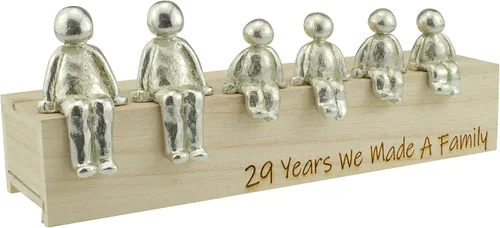 Miniatura 4 de Idea del 29 aniversario – 29 años que hicimos un adorno de metal familiar – Elige tu combinación familiar (1 niño)