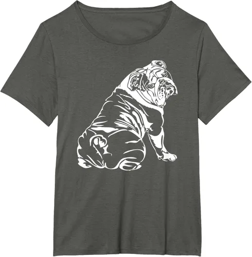Miniatura 89 de Gracioso Bulldog Inglés playera perro Hund playera regalo, Azul (Heather blue)