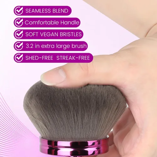 Miniatura 5 de Extra Large Body Makeup Brush For Self Tanner,Makeup Brush For Self Tanner Face Leg,Self Tan Back Applicator,3.0in Sphere Kabuki Brush For Bronzers