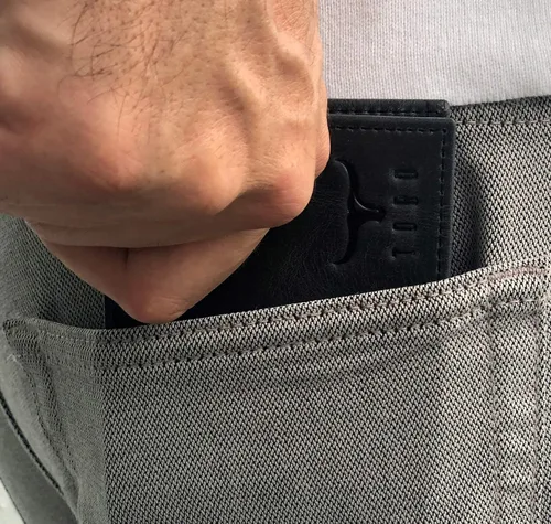 Miniatura 6 de TORO - Cartera de piel con bloqueo RFID para hombre, Antracita, Cartera Rfid
