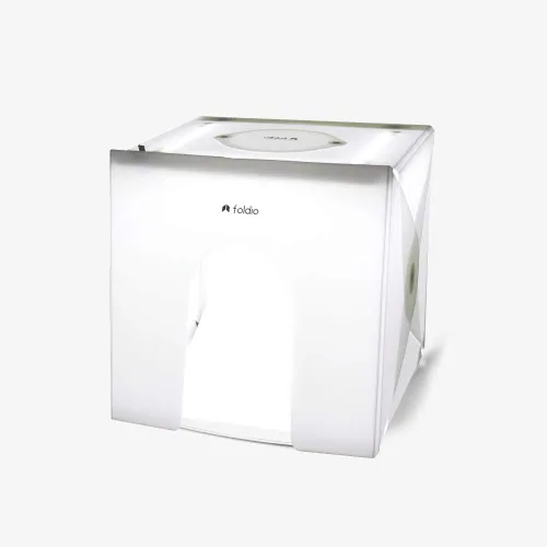 Foldio2 Plus + cubierta frontal (caja de luz de 15 pulgadas para fotografía de productos con cubierta reflectante/15 x 15 pulgadas/estudio portátil,
