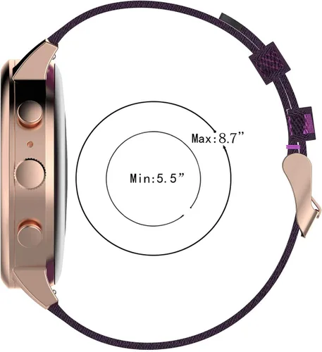 Miniatura 8 de Correa de reloj Fossil Sport de 1.61 pulgadas, correa de repuesto de nailon de liberación rápida de 0.71 pulgadas para mujer Fossil Gen 4 Venture