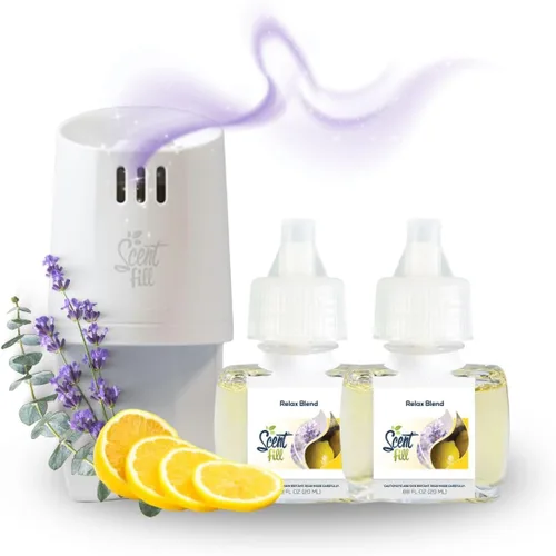 Miniatura 33 de Scent Fill Ambientador Enchufable de Naranja y Clavo, Repuestos de Aceite Perfumado, 2 Repuestos + Difusor