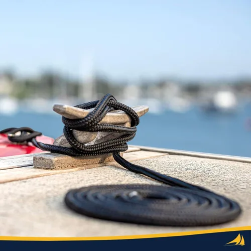 Miniatura 5 de Sea Rock Marine - Líneas de muelle de nailon trenzado doble con ojales de 12 pulgadas y lazos para barcos, cuerda marina, accesorios para barcos