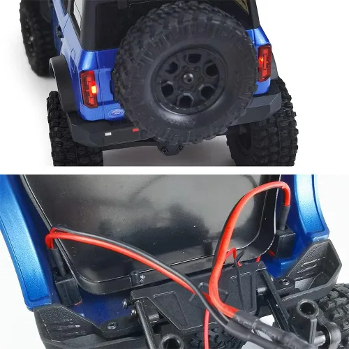 Miniatura 4 de RCLIONS Luces traseras LED rojas actualización para 1/24 Axial SCX24 AXI00006 Bronco RC Truck Car