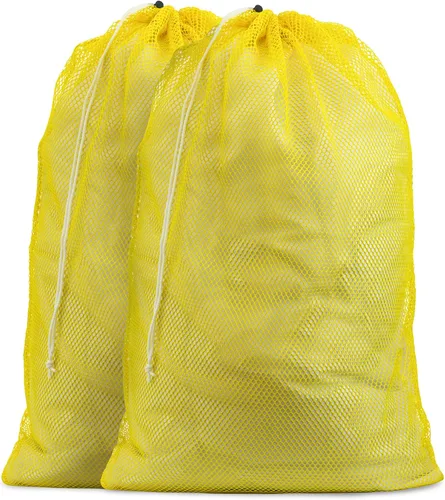 Miniatura 10 de Bolsa de lavandería de malla XL de Handy Laundry - Duradera, lavable a máquina con cierre de cordón seguro - Perfecta para dormitorios Negro