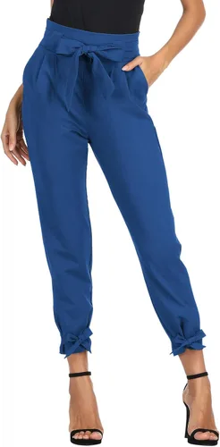 GRACE KARIN - Pantalón deportivo tipo lápiz para mujer, diseño informal de tiro alto para el trabajo, con lazo y bolsillos