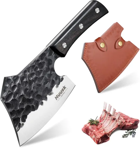 Miniatura 14 de Huusk Cuchillo de chef japonés para cocina, cuchillo Kirisuke de 7 pulgadas con revestimiento de titanio negro, cuchillos de cocina de acero