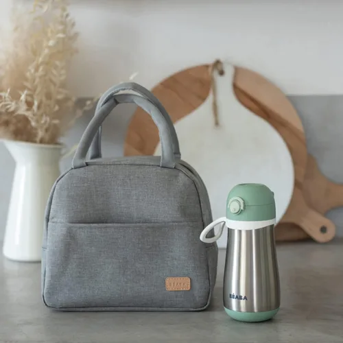 Miniatura 7 de BEABA - Botella de agua para niños con aislamiento de acero inoxidable, termo con boquilla a prueba de derrames y parte superior cerrada, perfecta