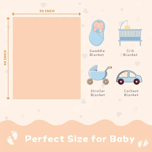 Miniatura 4 de Yurhap Manta de forro polar para bebé, a cuadros, ultra suave y acogedora para niñas y niños, manta mullida para bebés recién nacidos, regalos