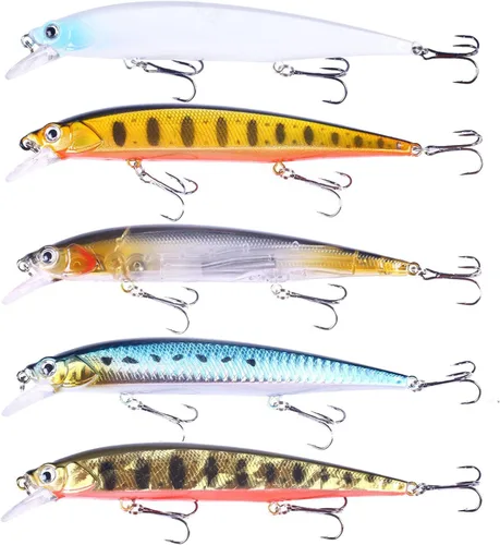 Miniatura 16 de Jerk Baits para pesca de lubina, señuelos de pesca Jerkbait, señuelos de pececillo Jerk Bait para pesca de agua dulce/agua salada, señuelos de pesca