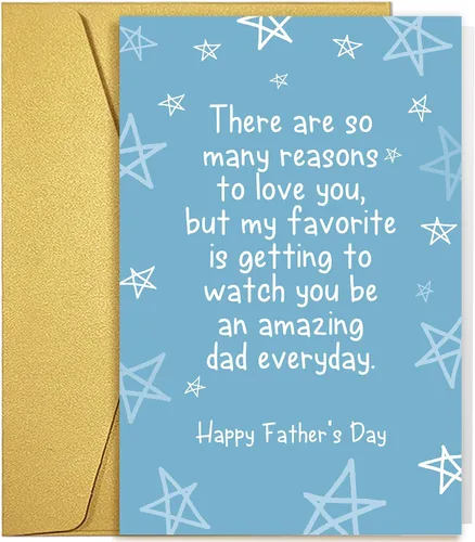 Miniatura 14 de Qiliji Tarjeta para el día del padre con definición de papá - Feliz, primero, divertida para papá, padrastro, marido