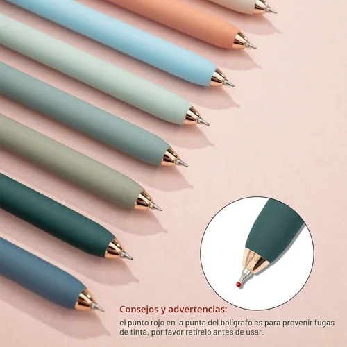 Miniatura 6 de Linbsunne Bolígrafos de gel de tinta negra para oficina 0.5mm de punta fina, escritura suave, retráctiles (clip dorado de metal - 10 piezas)