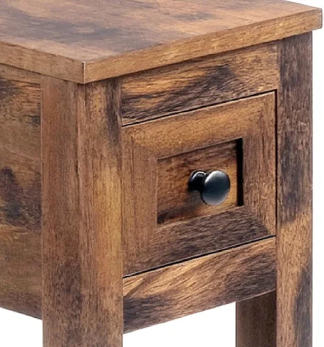 Miniatura 7 de Mesa auxiliar con cargador; mesa auxiliar de cereza con parte superior móvil y estación de carga; mesa auxiliar estrecha con gabinete