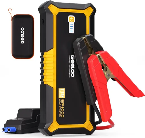 Miniatura 8 de GOOLOO - Arrancador de automóvil de 12 V con corriente máxima de 4000 A, arrancador de litio seguro para motor a gasolina o diésel de hasta 2.6