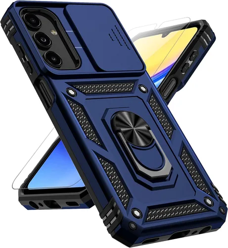 Miniatura 16 de Funda para Samsung Galaxy A15 5G con cubierta deslizante para cámara, protector de pantalla HD [grado militar de 16 pies probada en caídas], soporte