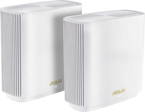 ASUS ZenWiFi Sistema WiFi 6E de malla de triple banda para todo el hogar (ET9 2PK), cobertura de hasta 5,500 pies cuadrados, 7800 Mbps, nueva banda