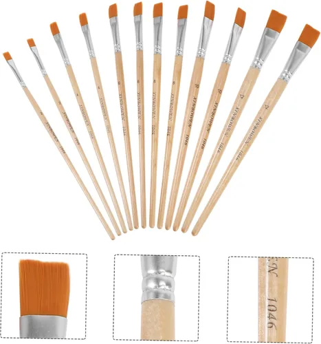 Miniatura 7 de TEHAUX Juego de pinceles de pintura para niños, juego de pinceles de acuarela, productos de oficina, suministros de pintura, pinceles de pintura al