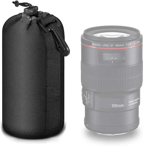 Miniatura 11 de Selens Juego de 4 fundas para lentes con funda protectora gruesa de neopreno para lente de cámara DSLR Sony Nikon Olympus Panasonic – Tamaño: bolsas