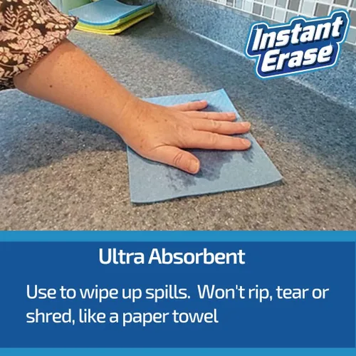 Miniatura 2 de Paños de cocina suecos reutilizables, paños de cocina ultra absorbentes para cocina, baño, lavar platos y más - Esponjas de celulosa - Paquete de 12