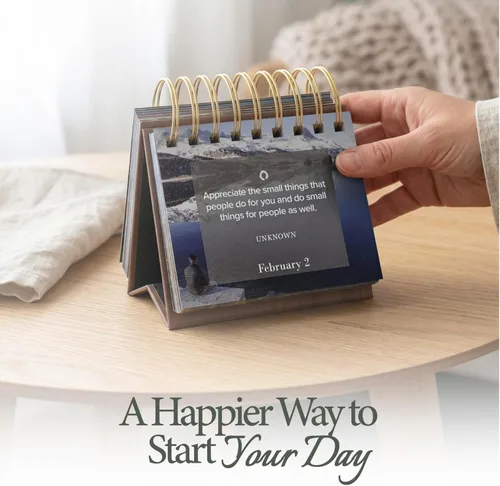 Miniatura 10 de MESMOS Calendario diario 366 Mindfulness, calendario perpetuo sin fecha, decoración de escritorio para hombres y mujeres, regalos inspiradores