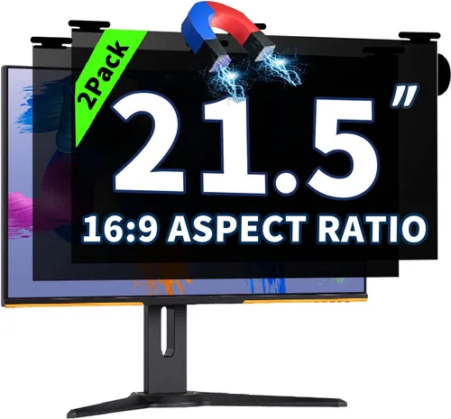 Miniatura 10 de Paquete de 2 pantallas magnéticas colgantes de privacidad para computadora de 27 pulgadas para monitor de pantalla ancha de 16:9, pantalla
