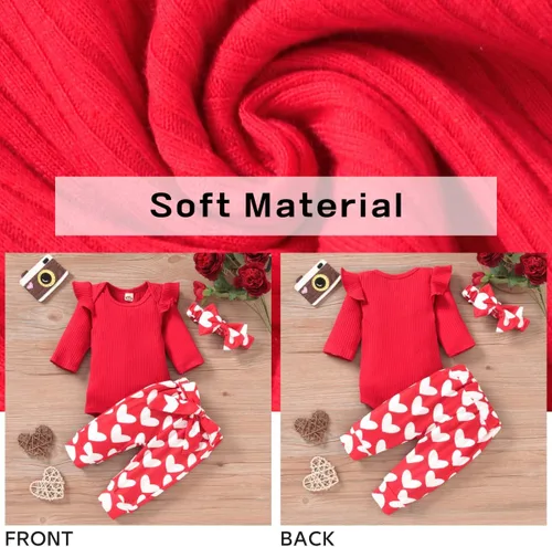 Miniatura 60 de Aalizzwell Conjunto de mameluco acanalado para bebé recién nacido prematuro para otoño e invierno