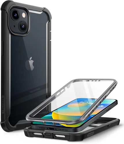 Miniatura 11 de i-Blason Funda para iPhone 14 (2022) / iPhone 13 (2021) de 6.1 pulgadas con protector de pantalla integrado, parte trasera transparente, parachoques