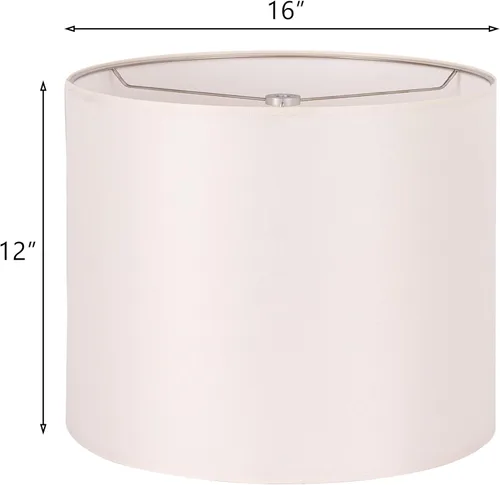 Miniatura 2 de Wellmet Pantalla de Lámpara Requiere Ensamblaje, Pantalla Beige de 16"x16"x12" para Lámpara de Mesa, Lámpara de Noche, Lámpara de Pie, Pantalla