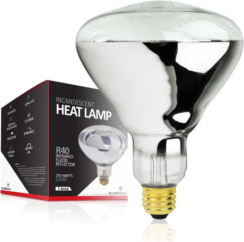 Bombilla de calor de 250 vatios para baño R40, lámpara de calor incandescente para ducha, luz infrarroja transparente de baño 250R40, bombilla de