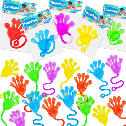 40 unidades de manos adhesivas para niños, bolsa de regalo, bolsa de regalo elástica, caja de tesoros de intercambio de juguetes, premio de aula,